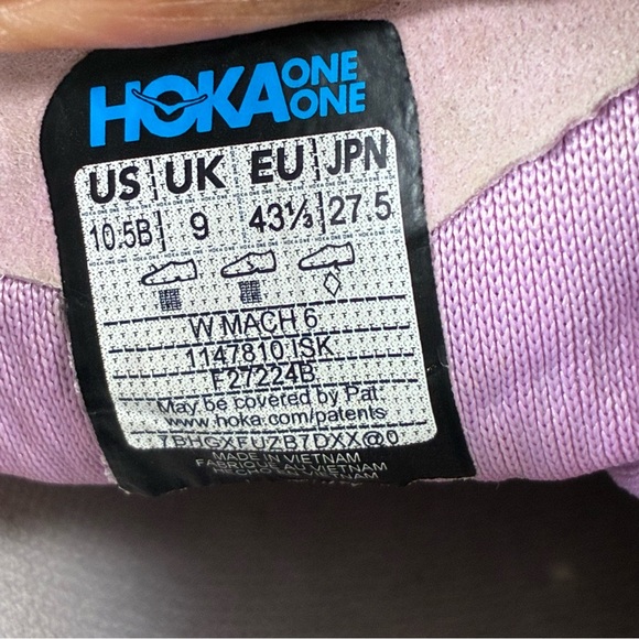 Hoka One One Mach 6 Running Shoes Women’s Size 10.5B Blue Pink Orange Sneakers - Picture 11 of 11